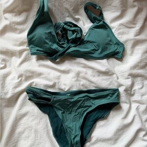 Adore Me green shimmery bikini set